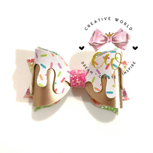 Load image into Gallery viewer, New Ice Cream Hair Bow Template | CWC142
