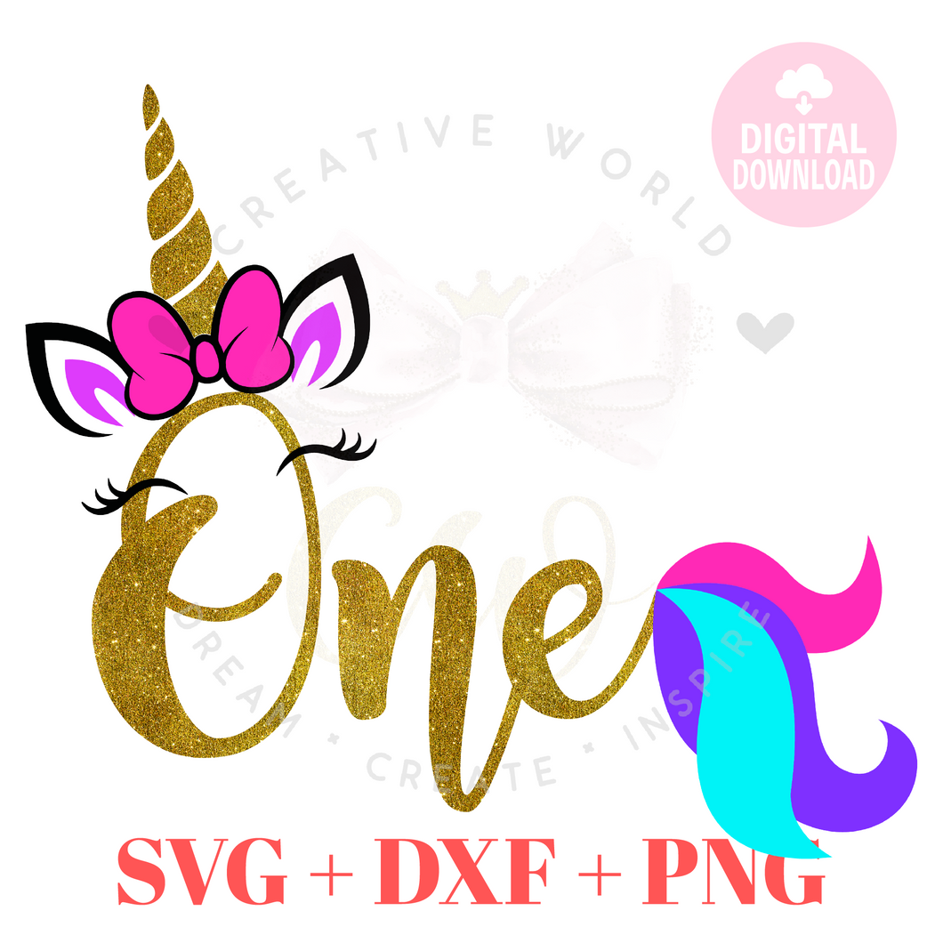 My 1st Birthday Unicorn SVG