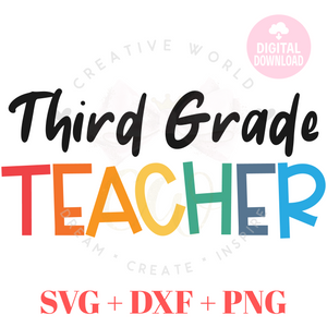 Third Grade Teacher svg