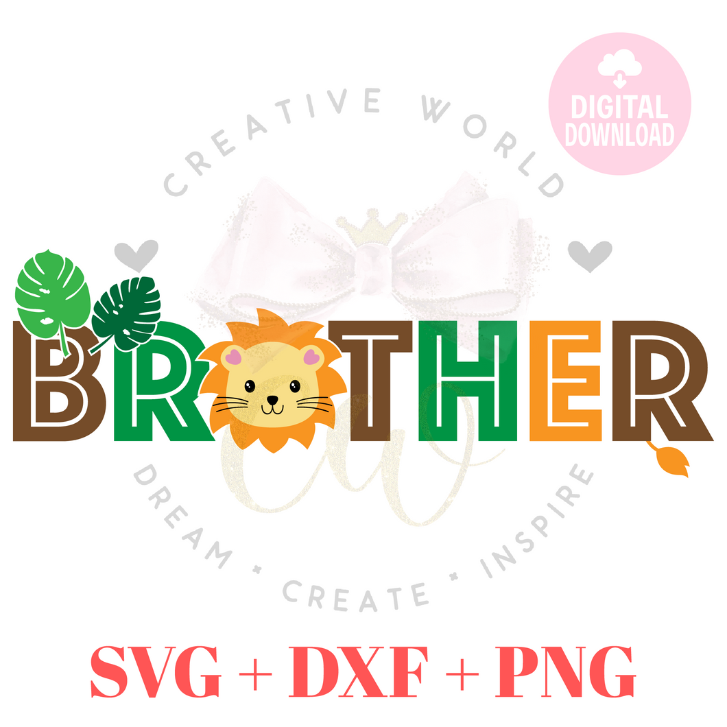 Brother Lion svg | Lion Birthday svg