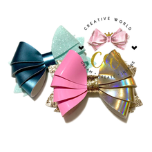 Load image into Gallery viewer, Popular Split 4 Layer Hair Bow Digital Template | CWC016
