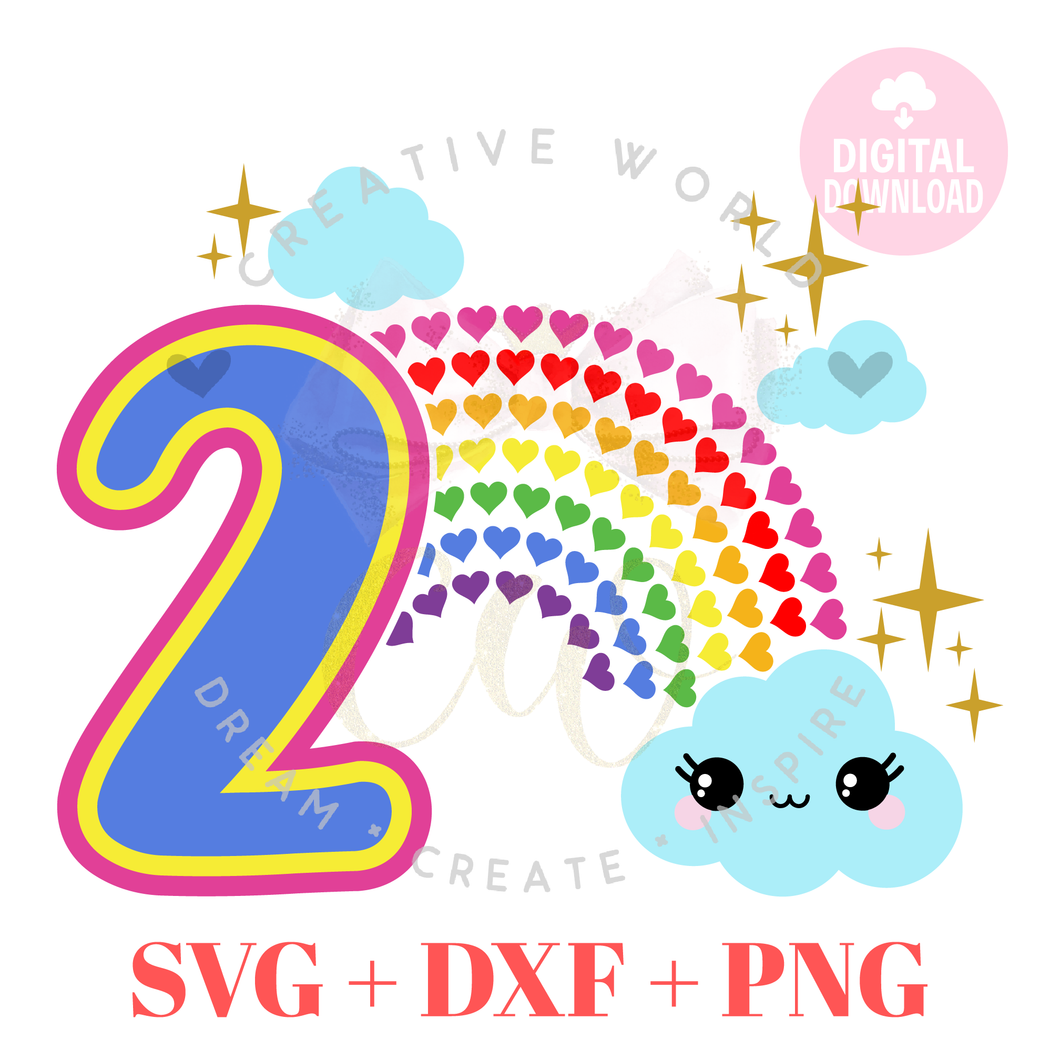 My 2nd Birthday SVG | Rainbow Birthday