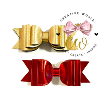 Load image into Gallery viewer, 2 in 1 Classic 2 layers and 3 layers Hair Bow Template | CWC005
