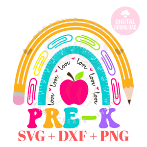 Rainbow School svg | Pre-K svg