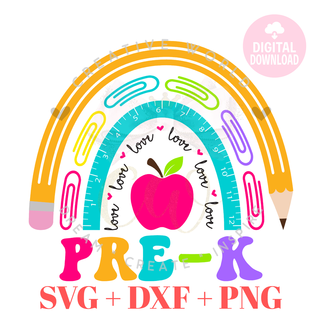 Rainbow School svg | Pre-K svg