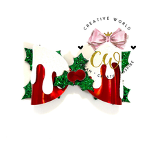Load image into Gallery viewer, Christmas Holy Berry Hair Bow Template | CWC114
