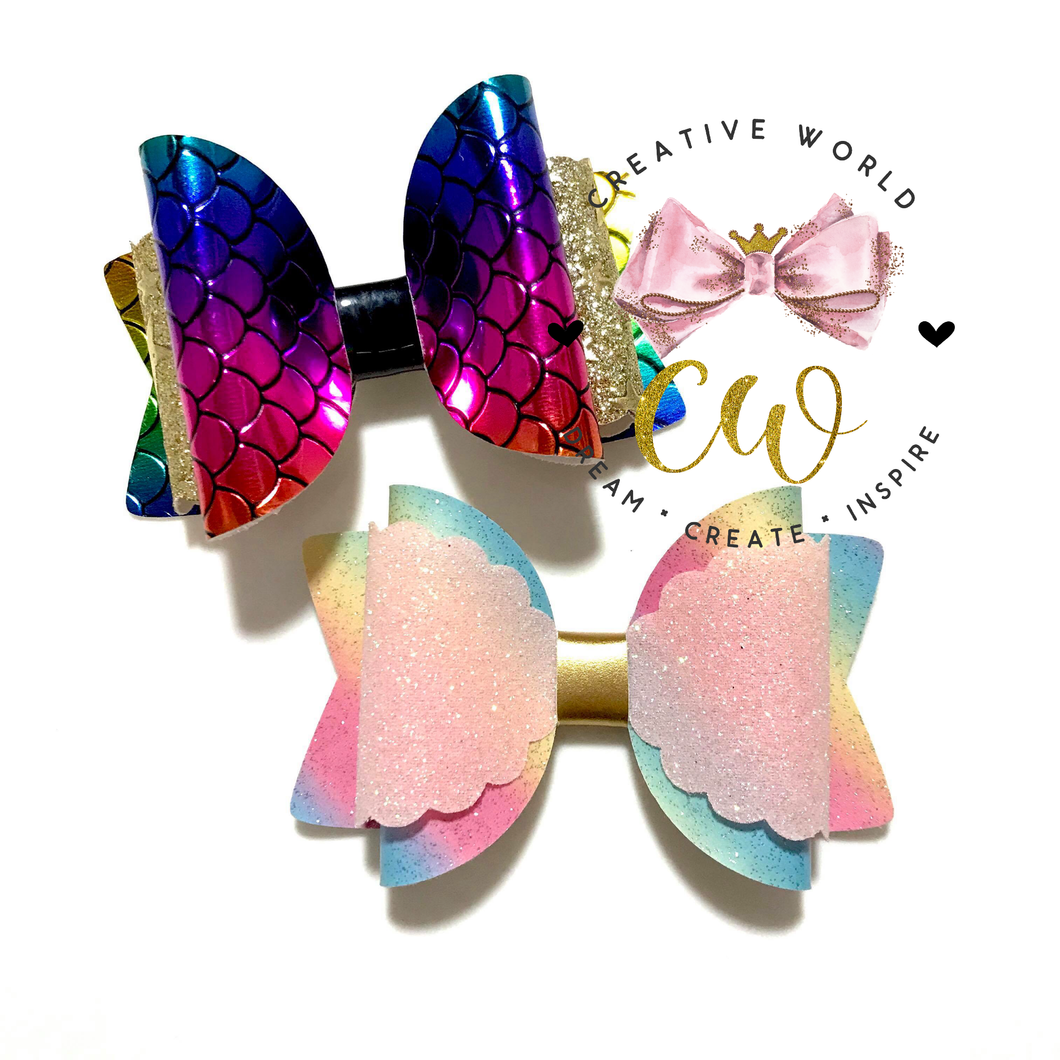 2 in 1 Trendy Hair Bow Template | CWC031