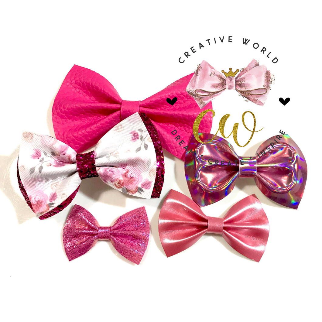 5 in 1 Trendy Pinch Hair Bow Template | CWC007