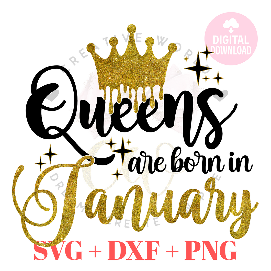 Queens are born in January svg | January Queen svg