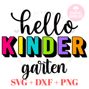 Hello Kindergarten svg | Back to School svg