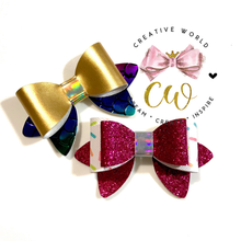 Load image into Gallery viewer, 2 in 1 Mini Classic Hair Bow Template | CWC044
