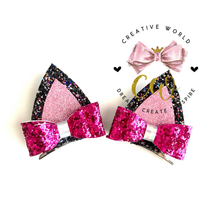 Load image into Gallery viewer, Cat Ear Hair Bow Template | CWC049
