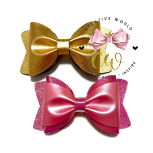 2 in 1 Trendy Pinch Hair Bow Template | CWC002