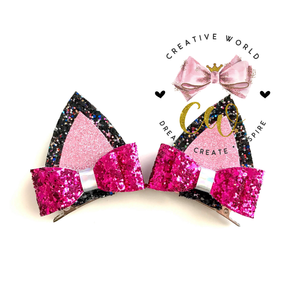 Cat Ear Hair Bow Template | CWC049