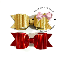 Load image into Gallery viewer, 2 in 1 Classic 2 layers and 3 layers Hair Bow Template | CWC005
