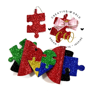 Puzzle Hair Bow Template | CWC013