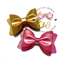 Load image into Gallery viewer, 2 in 1 Trendy Pinch Hair Bow Template | CWC002
