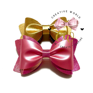 2 in 1 Trendy Pinch Hair Bow Template | CWC002