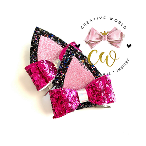 Cat Ear Hair Bow Template | CWC049