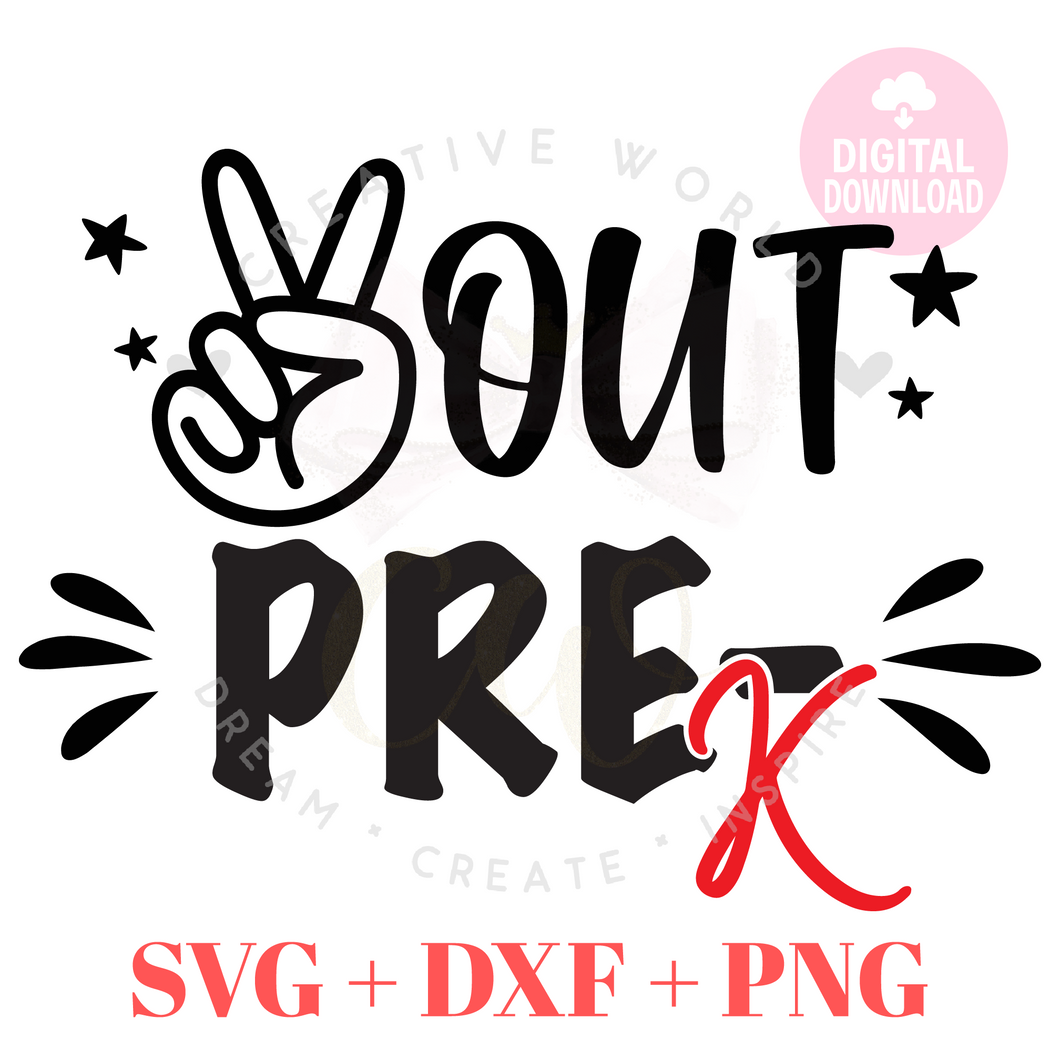 Peace Out Pre-K svg | Last day of School