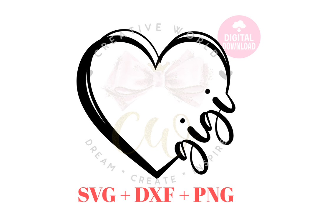 Gigi Heart svg | Heart svg | Gigi svg