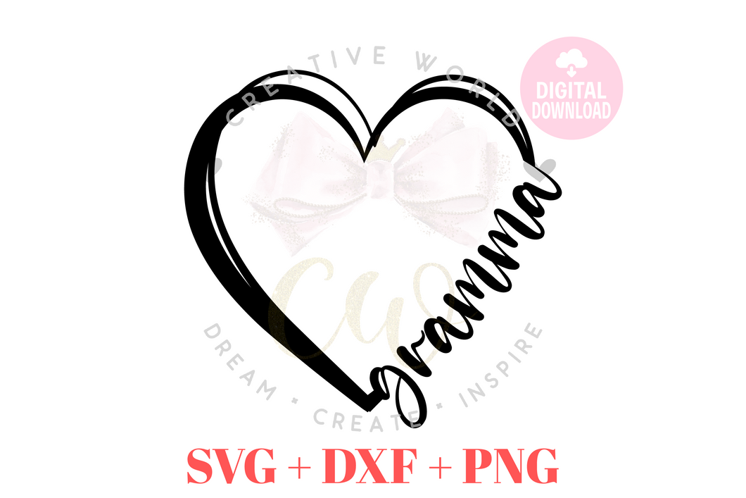 Gramma Heart svg | Heart svg | Gramma svg