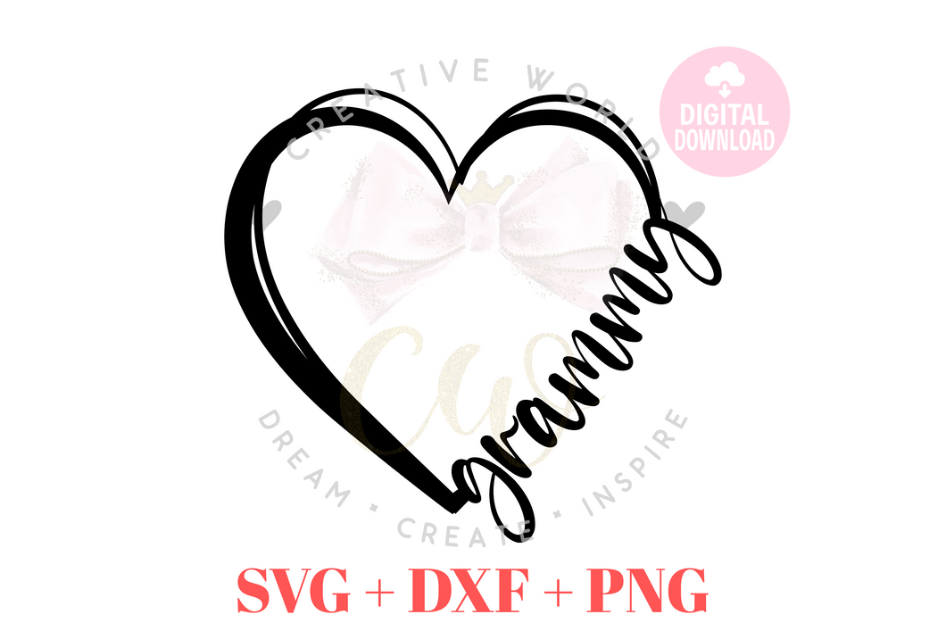 Grammy Heart svg | Heart svg | Grammy svg