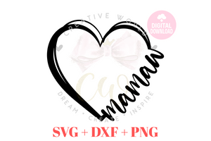 Mamaw Heart svg | Heart svg | Mamaw svg