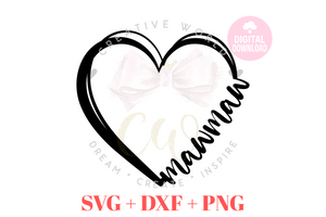 Mawmaw Heart svg | Heart svg | Mawmaw svg