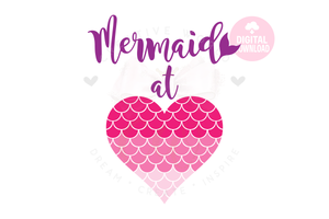 Mermaid at Heart SVG | Mermaid SVG