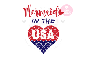 Mermaid in the USA SVG | Mermaid SVG