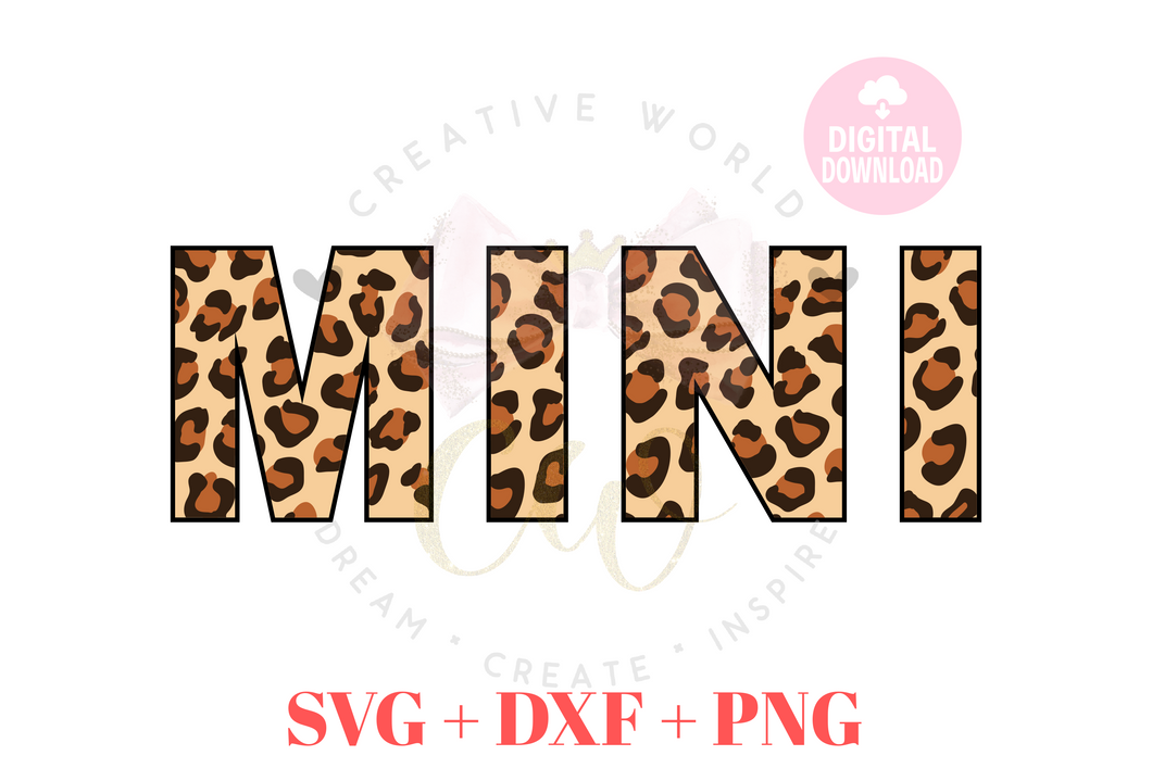 Mini Leopard sag | Mini svg | Leopard svg | Mini svg