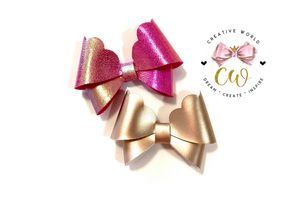 Trendy Scallop Hair Bow Template | CWC084