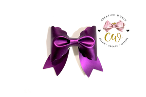 New Scallop Pinch Hair Bow Template | CWC151