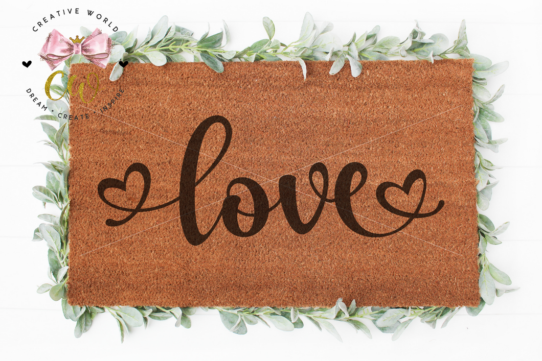 Love Doormat svg | Valentine's Day Doormat svg | Home Decor svg