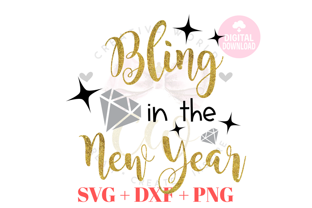 Bling in the New Year svg | Happy New Year svg | New Year SVG