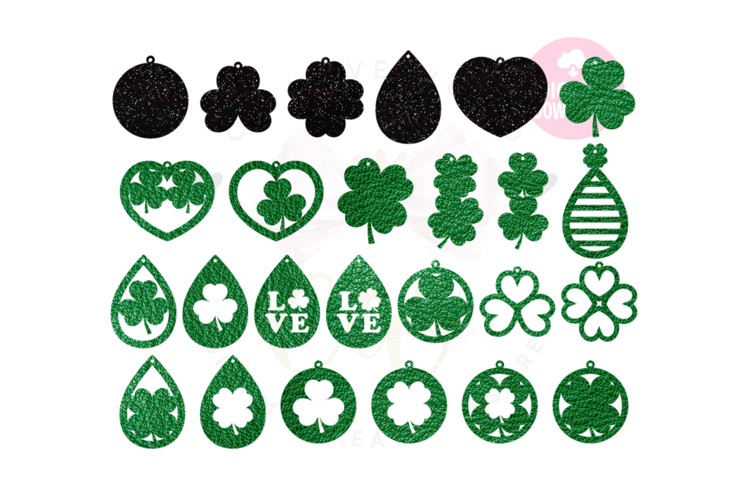 St.Patrick's Day Earring Template | 50 Templates Earring svg | ET006