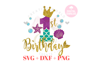 Big Bundle My Birthday Mermaid SVG | Bundle Mermaid Birthday Girl 1-12 svg