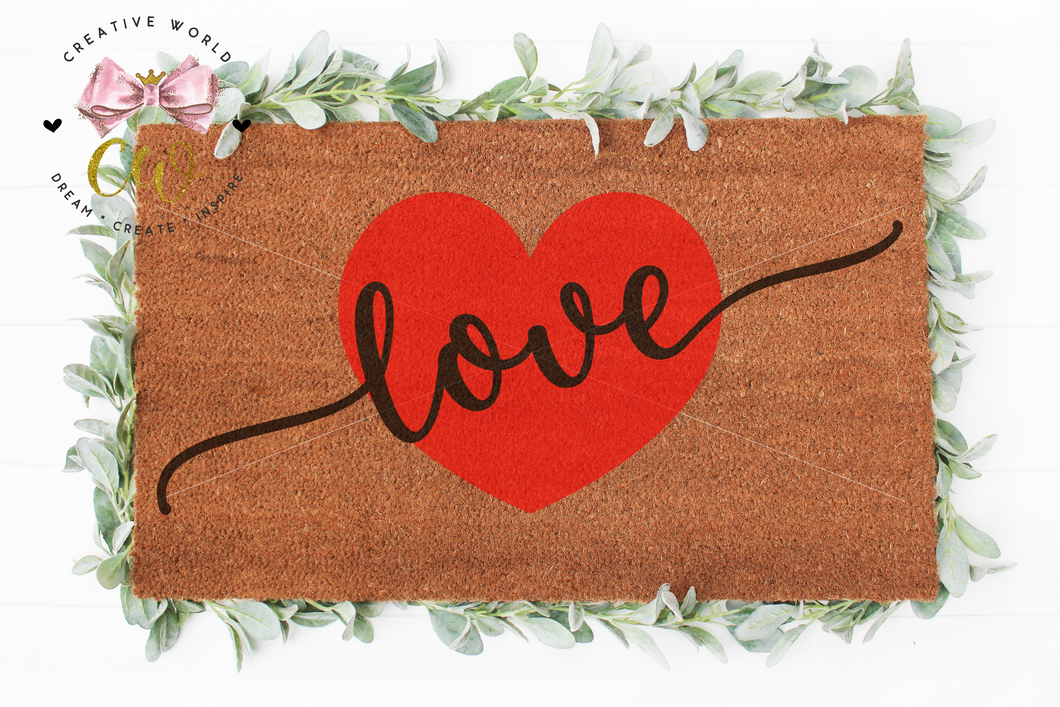 Love Doormat svg | Valentine's Day Doormat svg | Home Decor svg