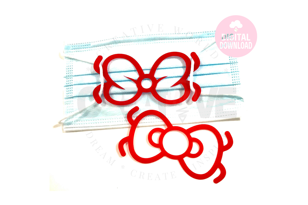 Cute Bow Ear Saver Digital Template | Ear Saver svg | ES001