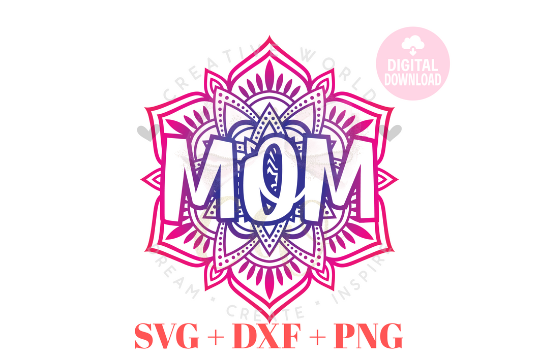 Mom Mandala svg | Mom svg | Mandala svg