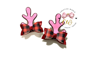 Reindeer Antler Hair Clip Hair Bow Template | CWC105