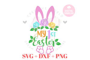 Baby 1st Easter svg | Easter Bunny svg | Bunny Face svg | Bunny svg