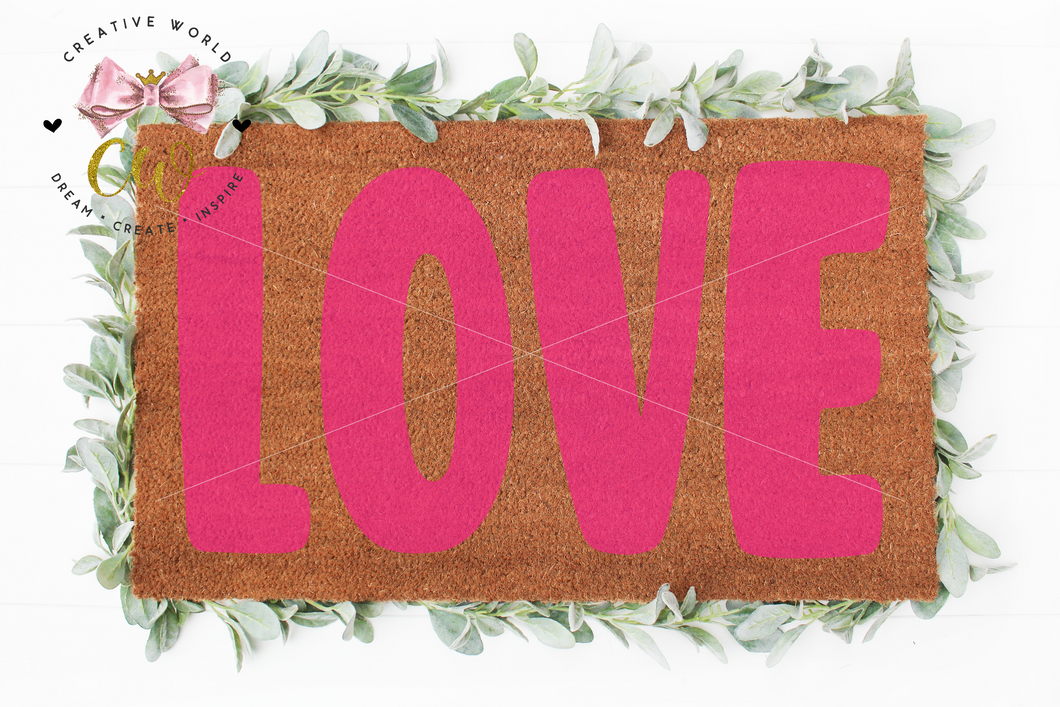 Love Doormat svg | Valentine's Day Doormat svg | Home Decor svg