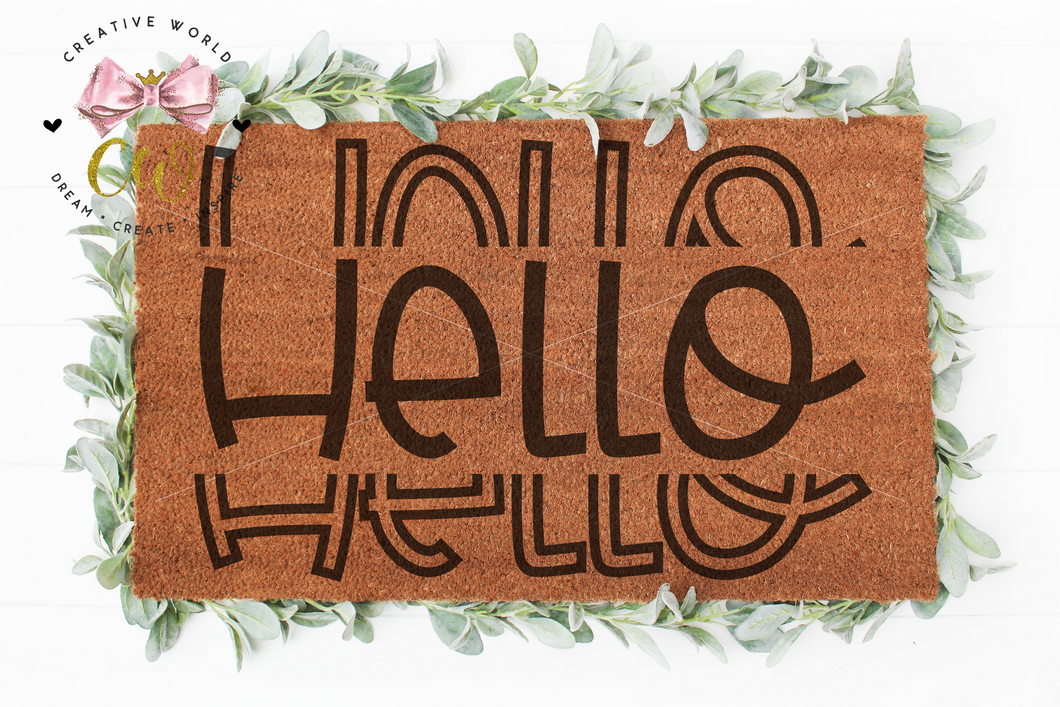 Hello Doormat svg | Hello svg | Welcome svg | Home Decor svg