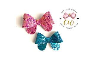 Cute Classic Hair Bow Template ~ 2 Sizes | CWC061