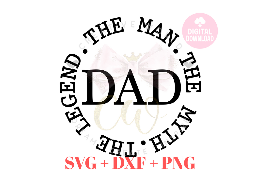 Dad The Man The Myth The Legend svg | Vintage | Distressed