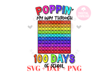 Load image into Gallery viewer, Poppin my way through 100 Days of School | Happy 100 days | 100 Days of School
