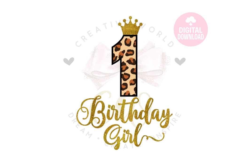 My 1st Birthday SVG | Leopard Birthday SVG