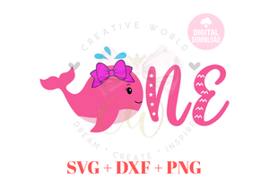 One | Whale One SVG | Baby 1st Birthday SVG